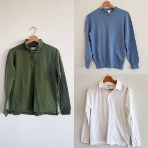 Lot of 3 J. Crew Crewcuts long sleeve sweater and sweatshirt basics bundle sz 14